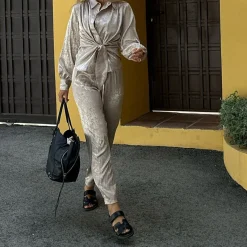 Karmamia Copenhagen bukser - Cora pearl paisley jacquard