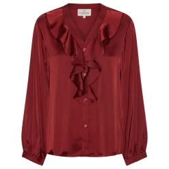 Karmamia Copenhagen skjorte - Sophia semi rich merlot