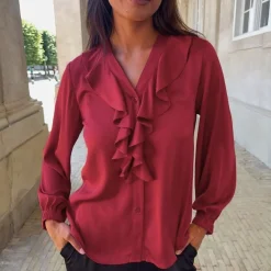 Karmamia Copenhagen skjorte - Sophia semi rich merlot