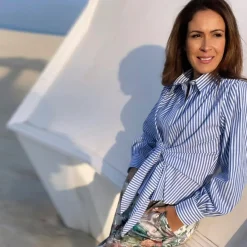 Karmamia Copenhagen skjorte - Lee sea stripe