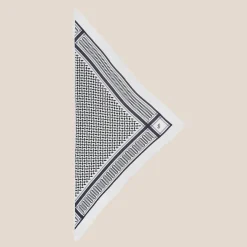 Lala Berlin tørklæde - Triangle Trinity Classic M alabastro/off white