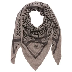 Lala Berlin tørklæde - Triangle Trinity Classic M stradivari dark brown melange