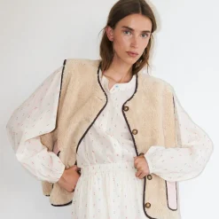 Lollys Laundry vest - Jace Love beige