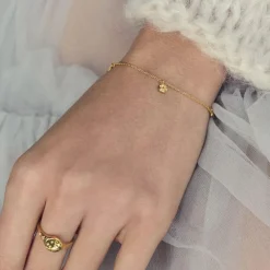 Maanesten armbånd - 8691A Lysander guldbelagt