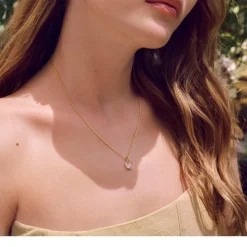 Maanesten halskæde - 2733A Leni guldbelagt