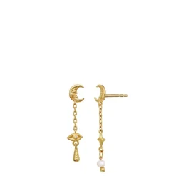 Maanesten øreringe - 10030A Beatrice guldbelagt