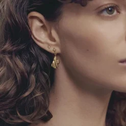 Maanesten øreringe - 10035A Filicia guldbelagt