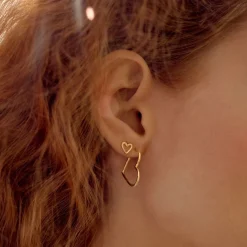 Maanesten øreringe - 9968A Filou guldbelagt