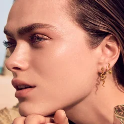 Maanesten øreringe - 9605A Lucy guldbelagt