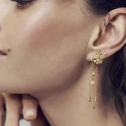 Maanesten øreringe - 10039A Odile guldbelagt