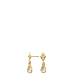 Maanesten øreringe - 10043A Poco guldbelagt