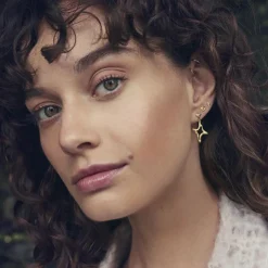 Maanesten øreringe - 10031A Roxy guldbelagt