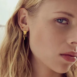 Maanesten øreringe - 10053A Trista guldbelagt