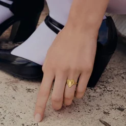 Maanesten ring - 4876A Abra guldbelagt