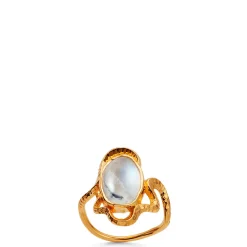 Maanesten ring - 4731A Siren guldbelagt