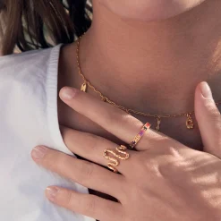 Maanesten ring - 4315A Viva guldbelagt