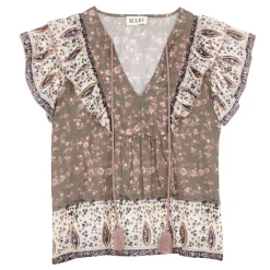 M.A.B.E bluse - Bani Print Frill multi
