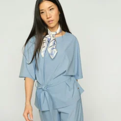 Mos Mosh bluse - Rikas Roy light blue