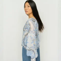 Mos Mosh bluse - Wylde Orchid brunnera blue