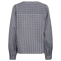 Mos Mosh bluse - Yen Check ultramarine