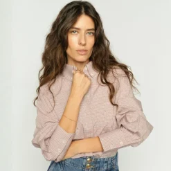 Mos Mosh skjorte - Britze Check dusty rose