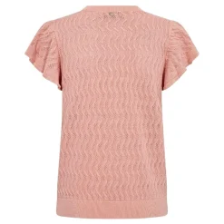 Mos Mosh strik - Ganna Pattern O-neck peachy