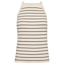 Mos Mosh top - Lmanja Caliz Stripe Knit coffee quartz