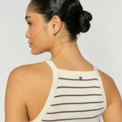 Mos Mosh top - Lmanja Caliz Stripe Knit coffee quartz