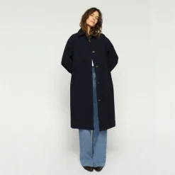 Mos Mosh trenchcoat - Riko Bora salute navy