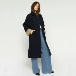 Mos Mosh trenchcoat - Riko Bora salute navy