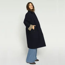 Mos Mosh trenchcoat - Riko Bora salute navy