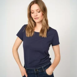 Mos Mosh t-shirt - Arden Organic O-neck navy