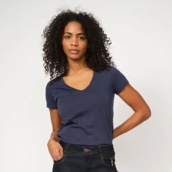 Mos Mosh t-shirt - Arden V-neck navy