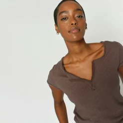 Mos Mosh t-shirt - Troy SS coffee quartz