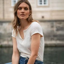 Mos Mosh t-shirt - Troy Tee ecru