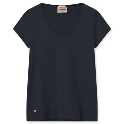 Mos Mosh t-shirt - Tulli V-SS Basic Salute navy