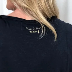 Mos Mosh t-shirt - Tulli V-SS Basic Salute navy