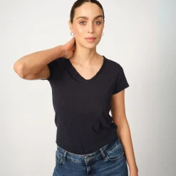 Mos Mosh t-shirt - Tulli V-SS Basic Salute navy