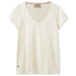 Mos Mosh t-shirt - Tulli V-SS Basic ecru