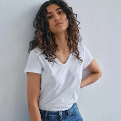 Mos Mosh t-shirt - Tulli V-SS Basic white