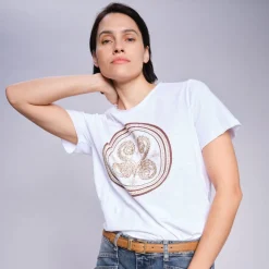 Mos Mosh t-shirt - Zano O-SS Embroidery white