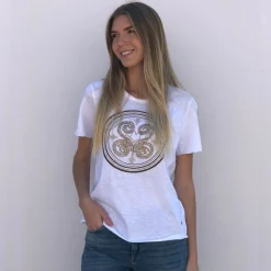 Mos Mosh t-shirt - Zano O-SS Embroidery white