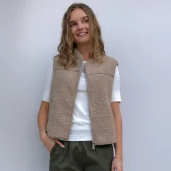 Mos Mosh vest - Rowe Teddy savannah tan