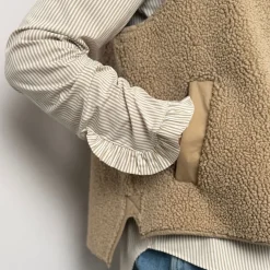 Mos Mosh vest - Rowe Teddy savannah tan