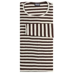 Nørgaard Paa Strøget bluse - 101 Broadway brown/ecru