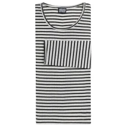 Nørgaard Paa Strøget bluse - 101 NPS Stripes ecru/black