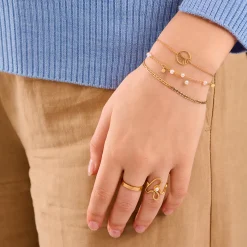 Pernille Corydon armbånd - B-434 Ocean Pearl guldbelagt