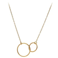 Pernille Corydon halskæde - N-224 Double Plain guldbelagt