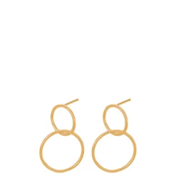 Pernille Corydon øreringe - E-224 Double guldbelagt