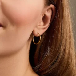 Pernille Corydon øreringe - E-139-G Mini Plain Hoops guldbelagt